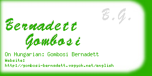 bernadett gombosi business card